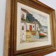 Signed painting house by the sea -oil on canvas