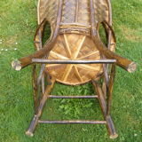 Bamboo and chestnut armchair