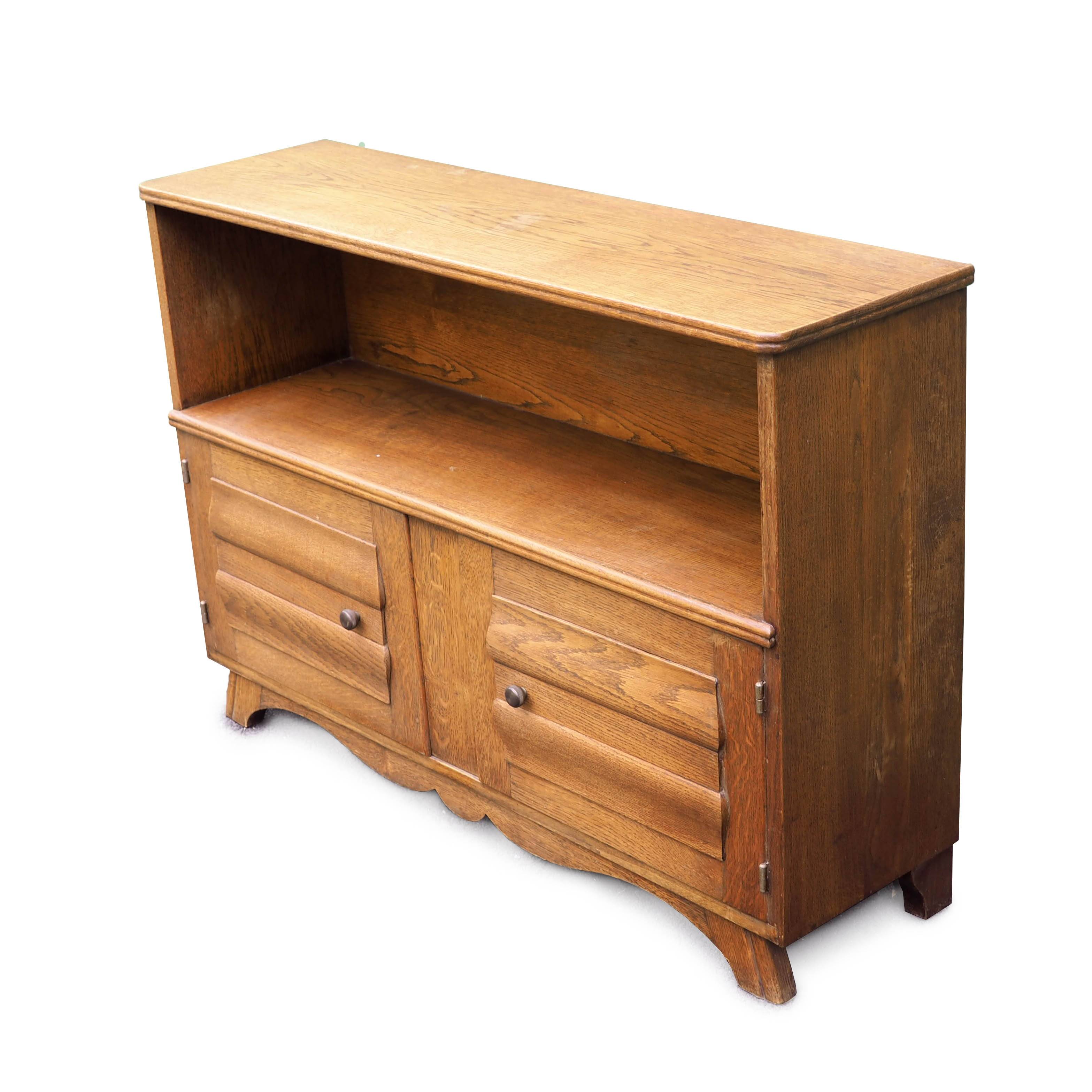 2-door oak cabinet
