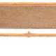 Banc de style louis xvi en bois et cuir marron capitonné