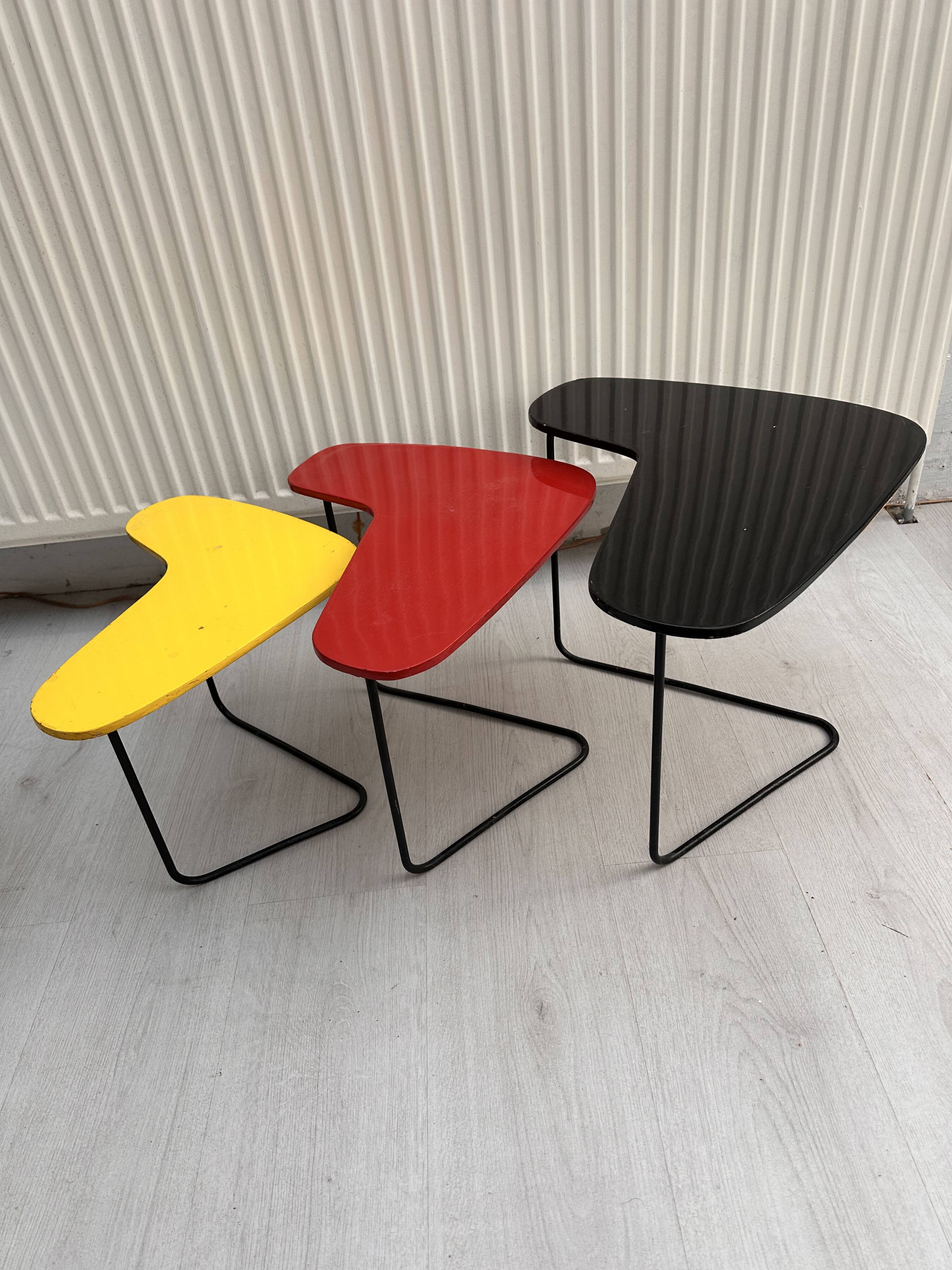 3 nesting tables - Willy Van Der Meeren, Belgium - 1950