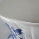 Cache pot céramique faïence  bleu delft