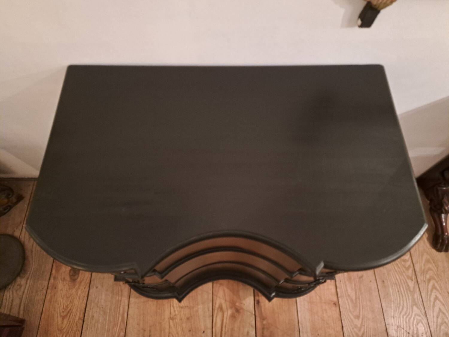 Commode baroque laquée noir
