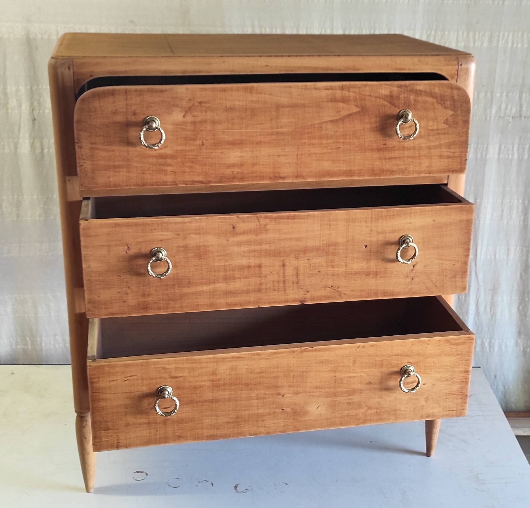 Vintage solid wood chest of drawers - mid-20th century