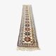 Baby Blue and Beige Long Vintage Hallway Runner