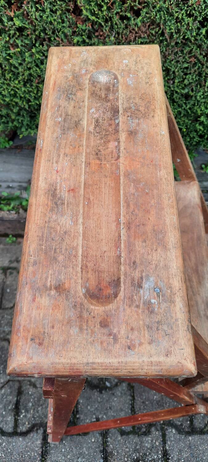 Varnished painter's step ladder