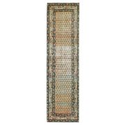 Vintage Turkish Oushak Handmade Wool Cotton Orange Runner Rug 82x311