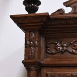 Narrow Oak Display Cabinet, Louis XIII style – Late 19th century
