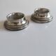 Pair of silver-plated metal candlesticks from Maison Barbier