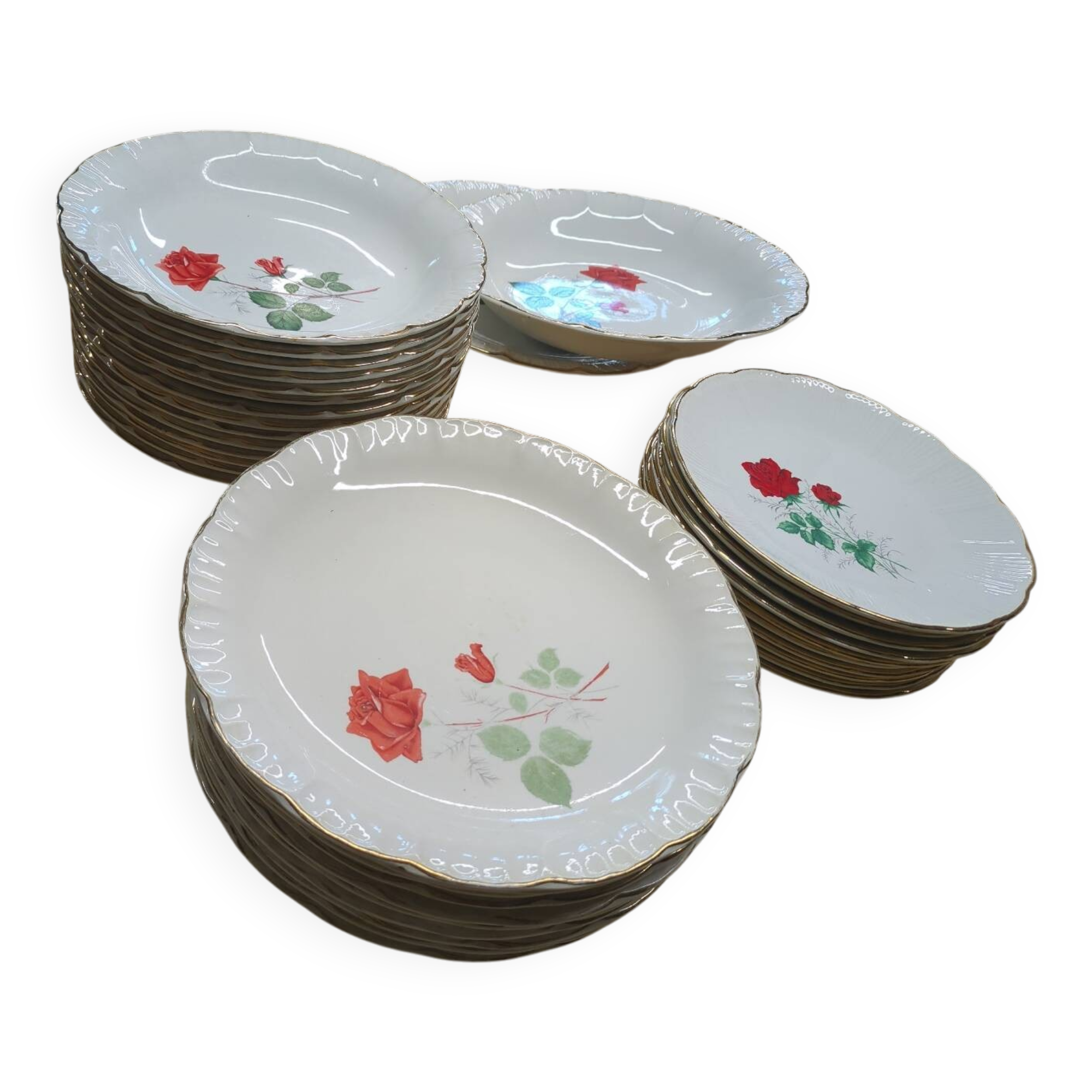 Service of 36 pieces Digoin Sevigne
