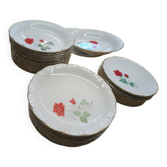 Service of 36 pieces Digoin Sevigne