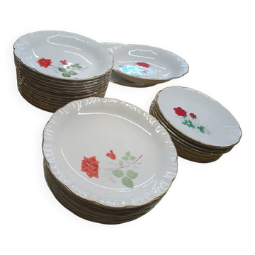 Service of 36 pieces Digoin Sevigne