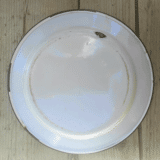 White plates in enamelled sheet metal