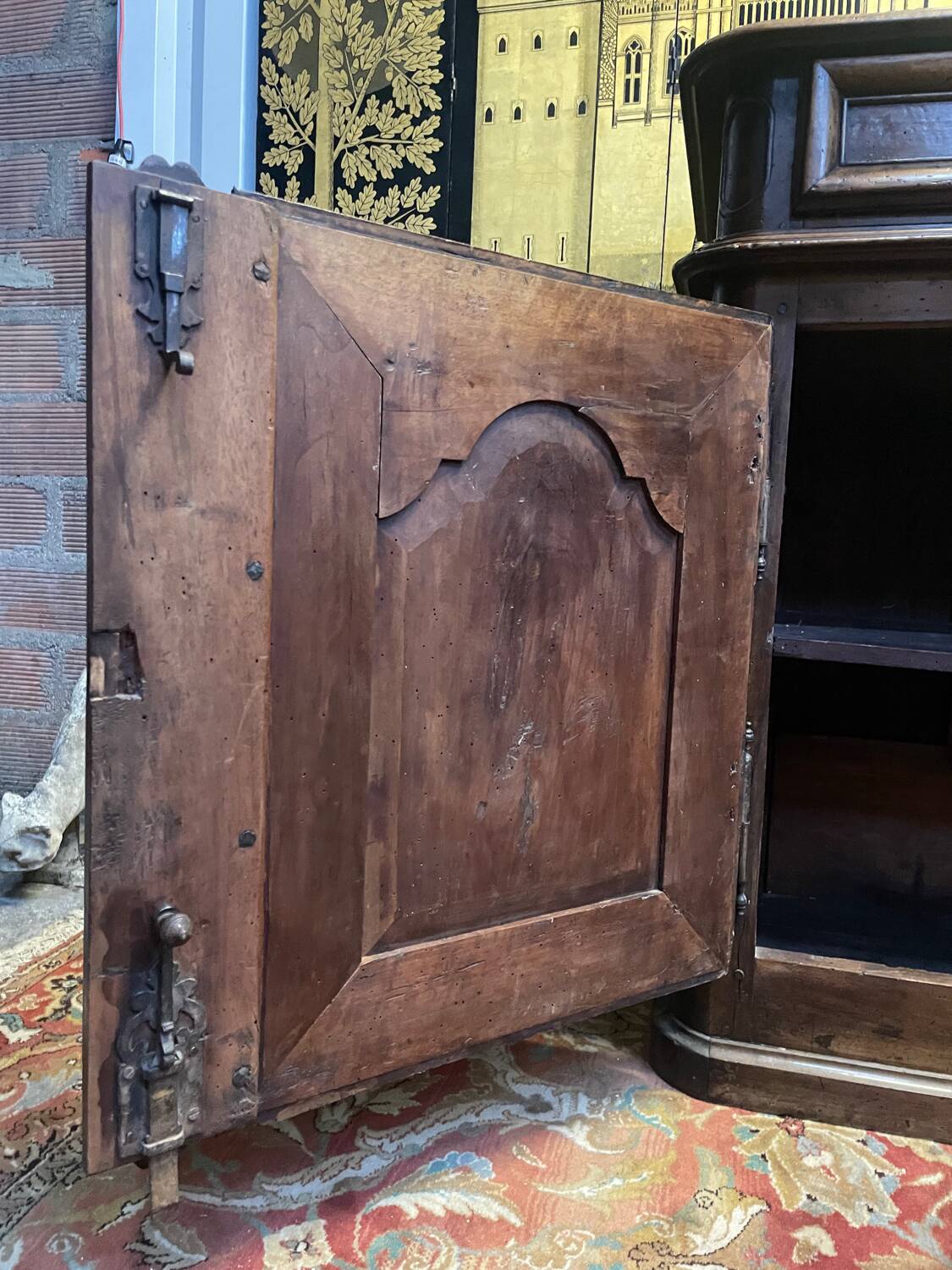 Louis XIV period hunting or wood paneling buffet