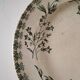 Antique ironstone plate with green floral decoration, circa 1900