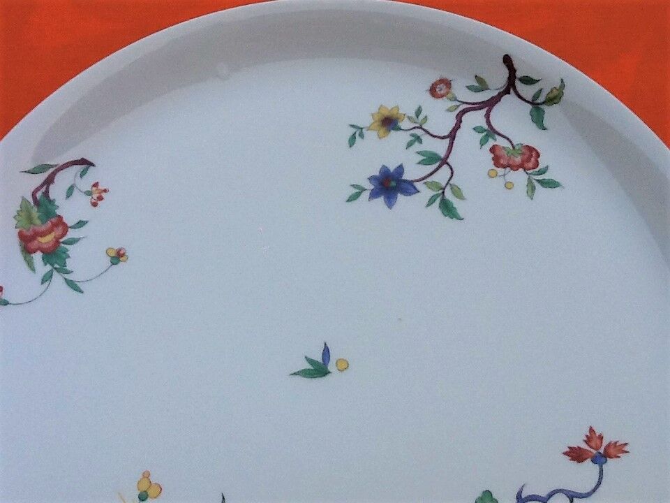 Porcelain de Paris service dish Décor Château de Condé