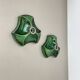 Set of Two Modernist Ceramic Fat Lava Wall Lights by Pan Ceramics, Germany