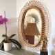 Large mirror by Franco Albini in rattan and bamboo, Italy 1960s.