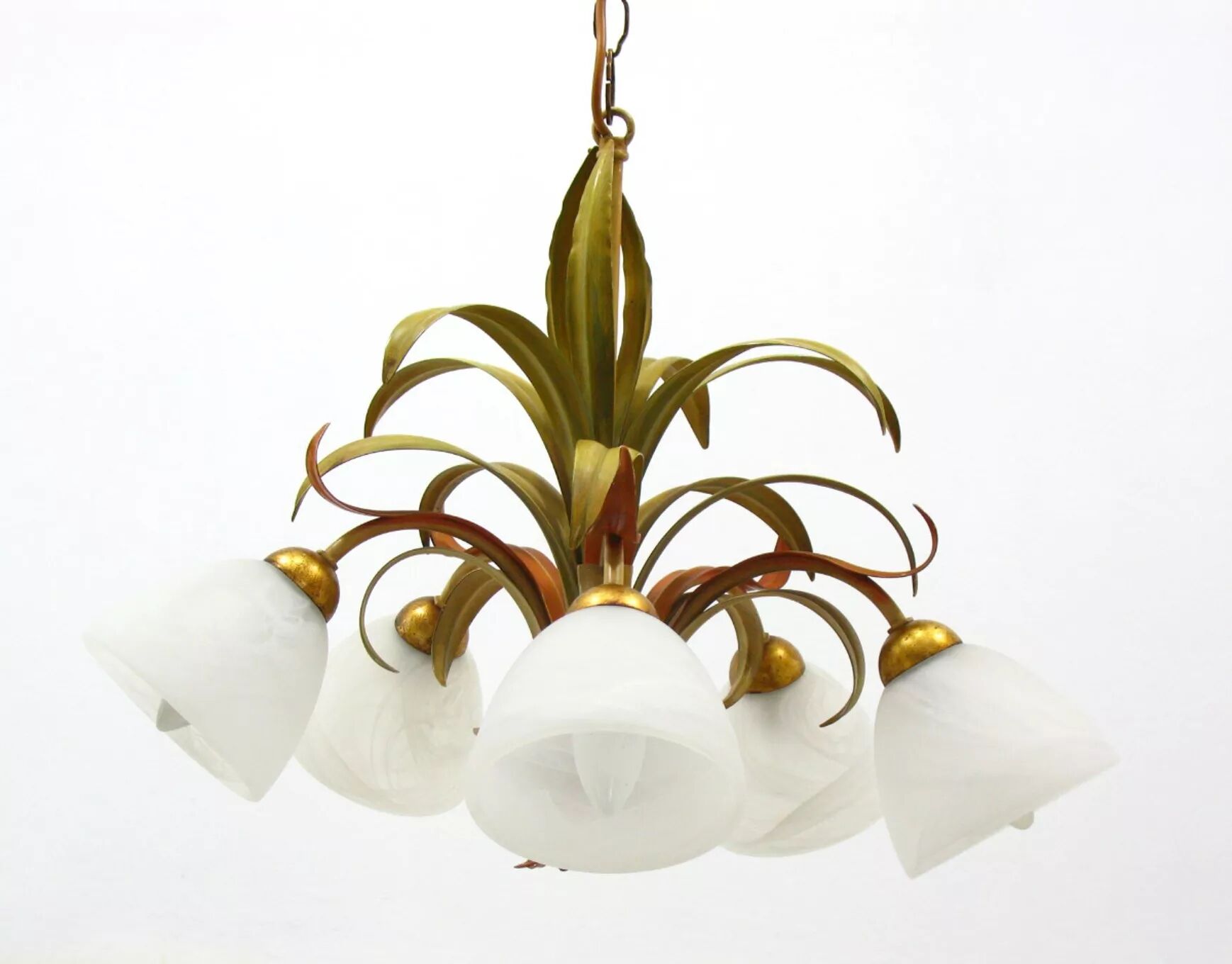 Lustre floral Hollywood Regency, années 1970