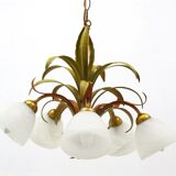 Lustre floral Hollywood Regency, années 1970