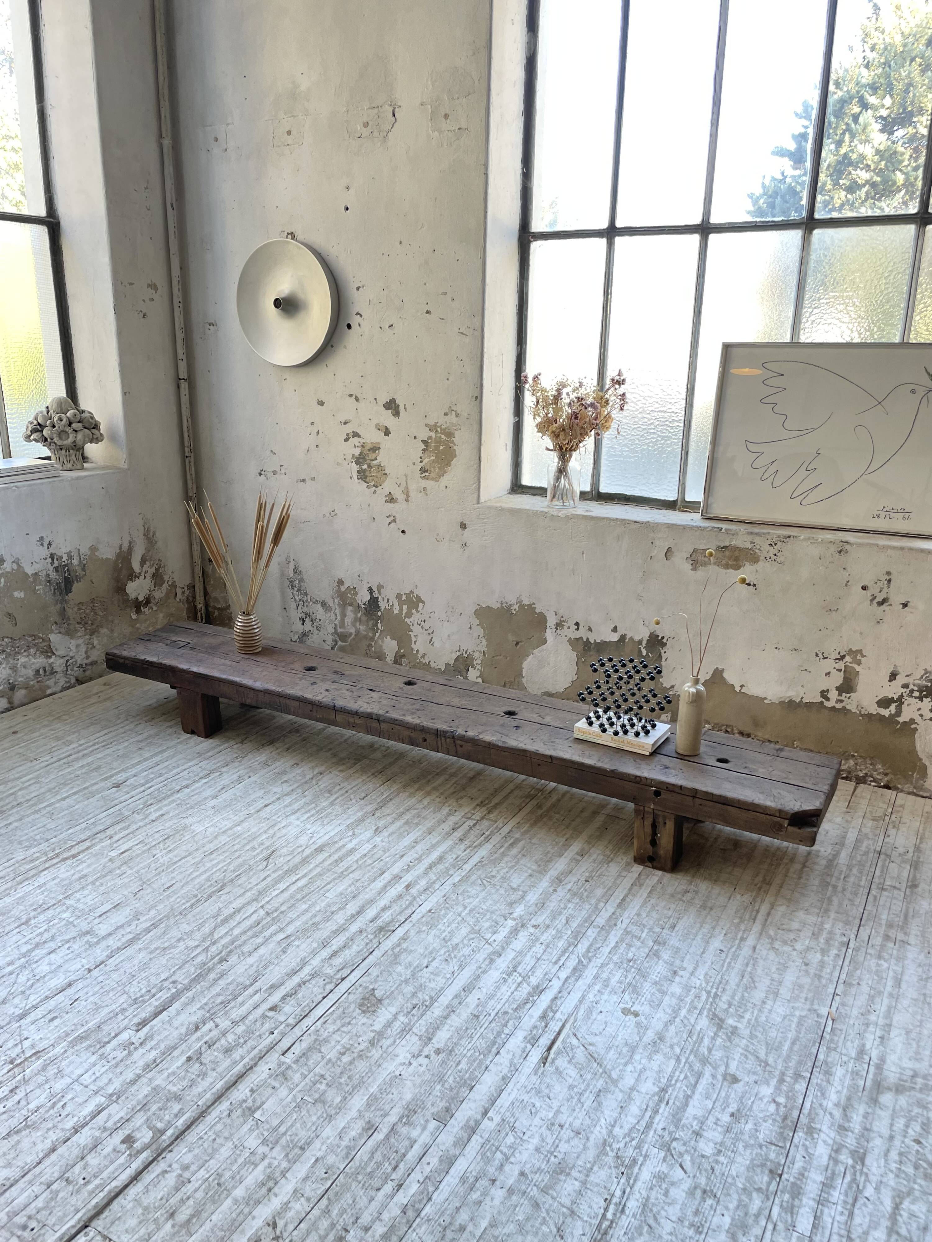 Workbench bench coffee table solid oak XXL