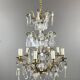 Bronze, brass and crystal chandelier, early 20th century.