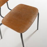 Set of 3 Danish school chairs from the 1960s