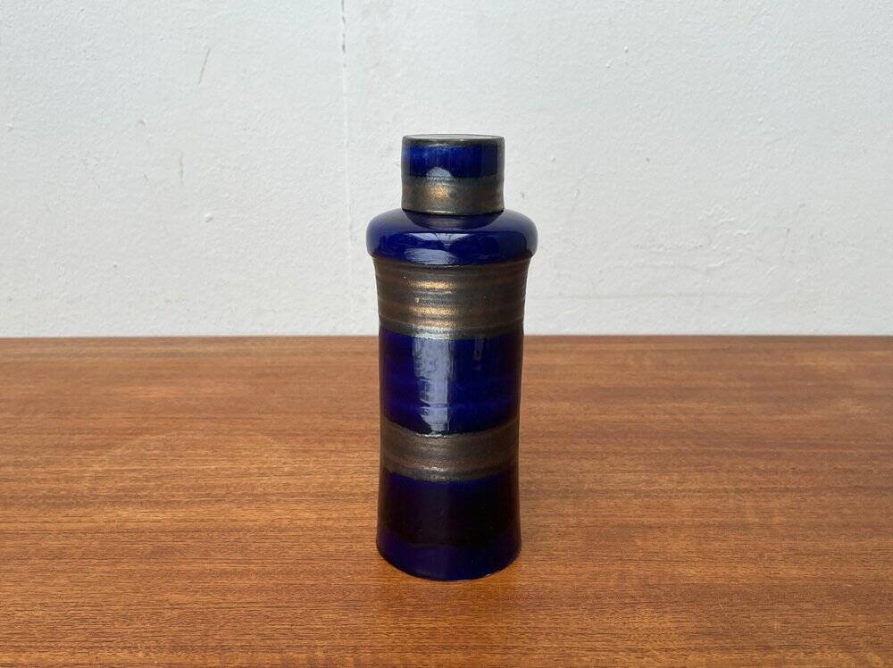 Mid-century German studio pottery bottle vase with lid by Cornelsen Kindermann, 1960s.