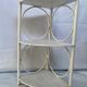 White rattan angle shelf