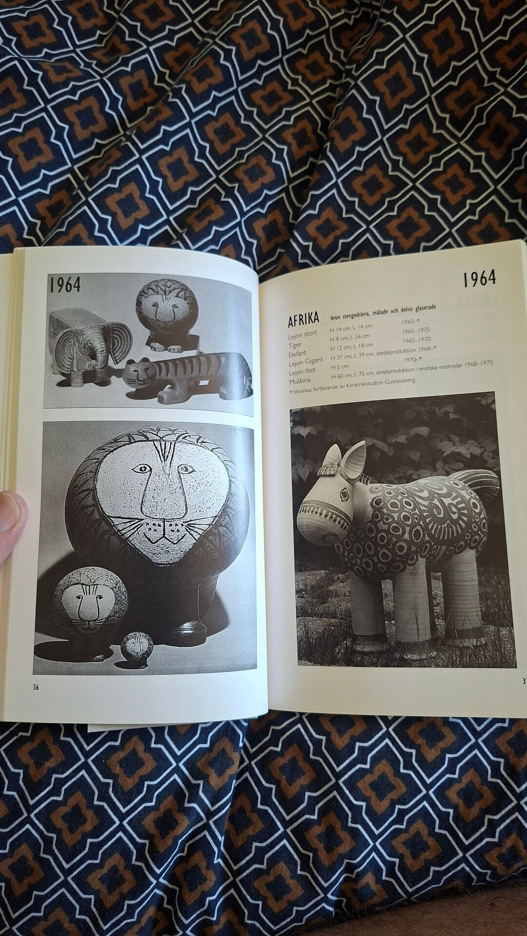 Two Lions Africa Series Lisa Larson Gustavsberg Workshop 1960s