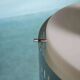 Minimalist 1970s aluminium suspension, mid-century light fixture.