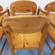 Set of 6 vintage Scandinavian armchairs by Rainer Daumiller in pine from the 1960s.