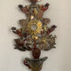 Antique wall candle holder, folk art