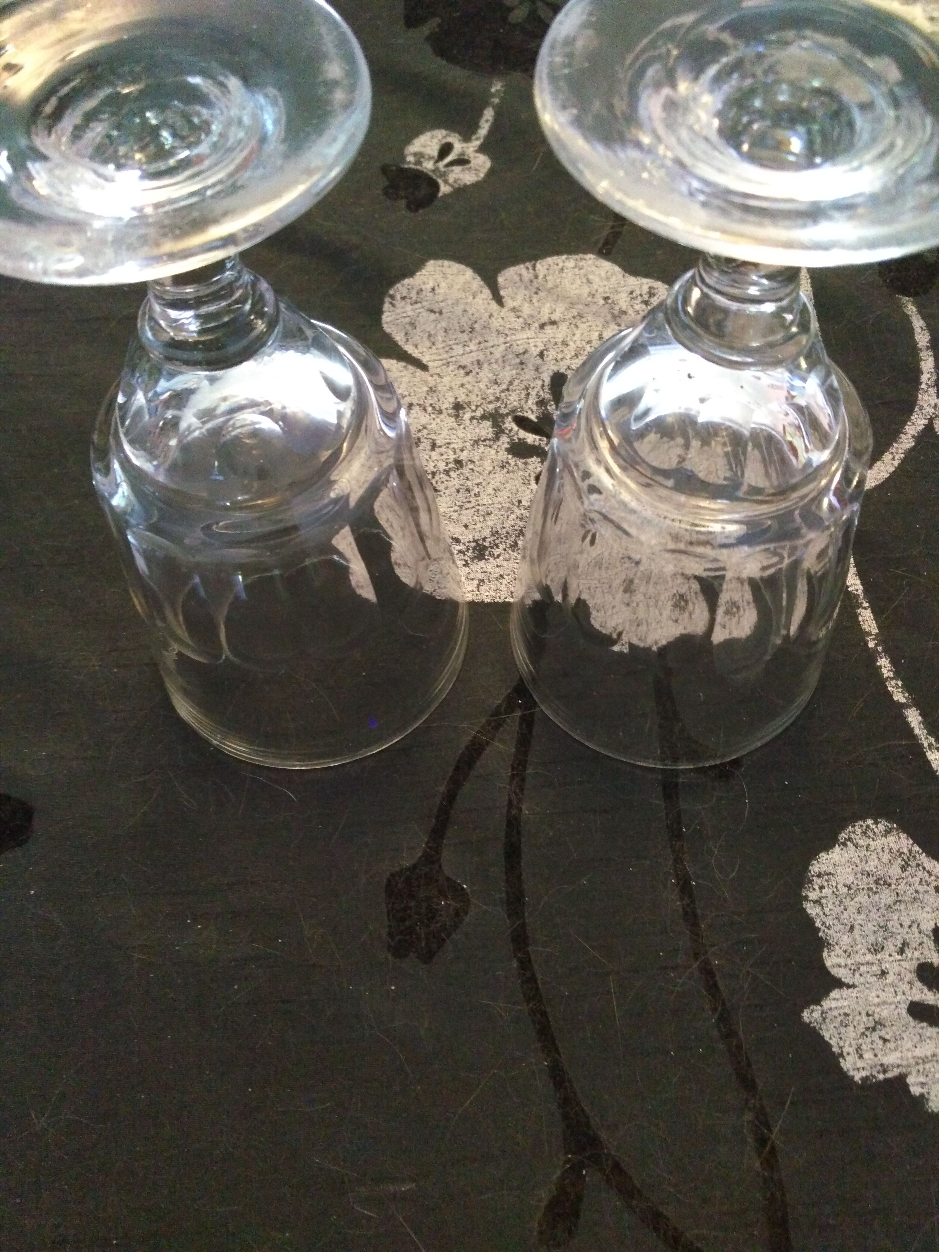 Lot de 2 verres bistrot vintage