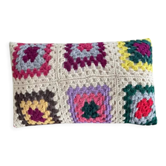 Coussin crochet vintage