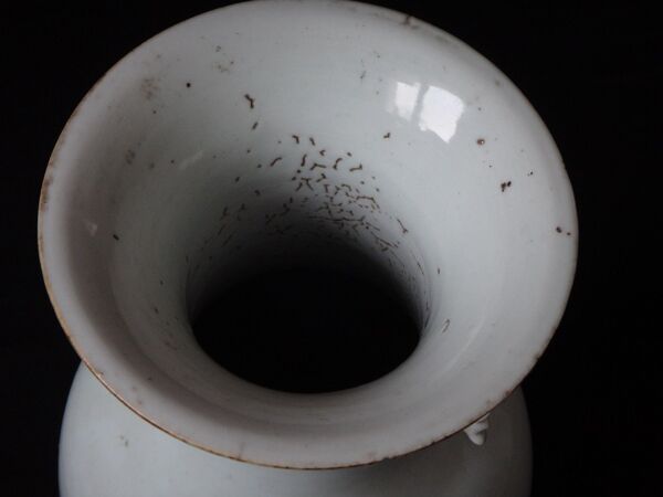Vase Chinois porcelaine 43cm Qing femmes porcelaine Chine XIX