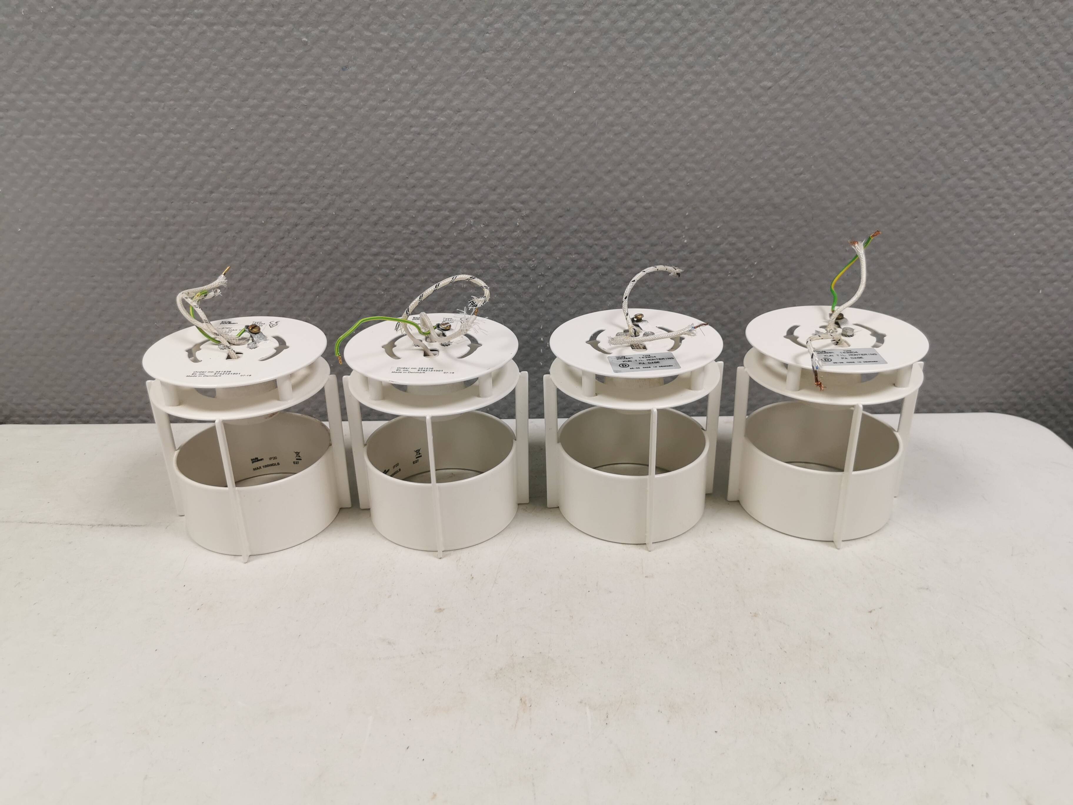 Four Magazine Spots/Lamps, by Vilhelm Wohlert for Louis Poulsen 70s Denmark