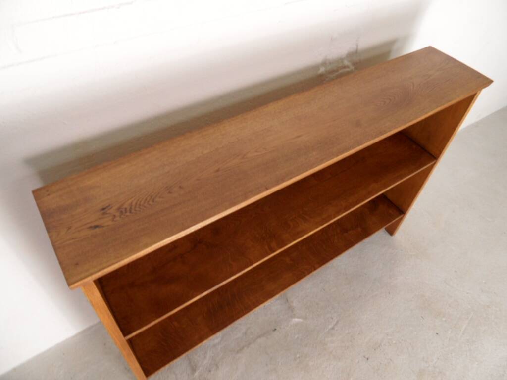 Vintage oak open bookcase