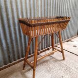 Rattan wicker planter plant holder