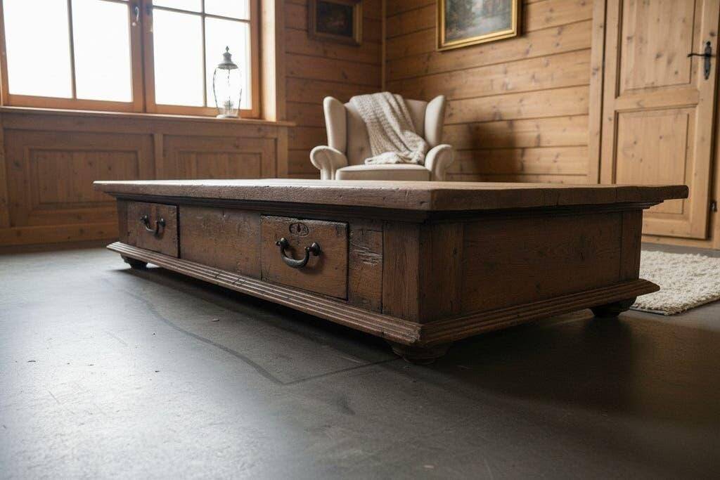 Table basse/table basse robuste vintage XL