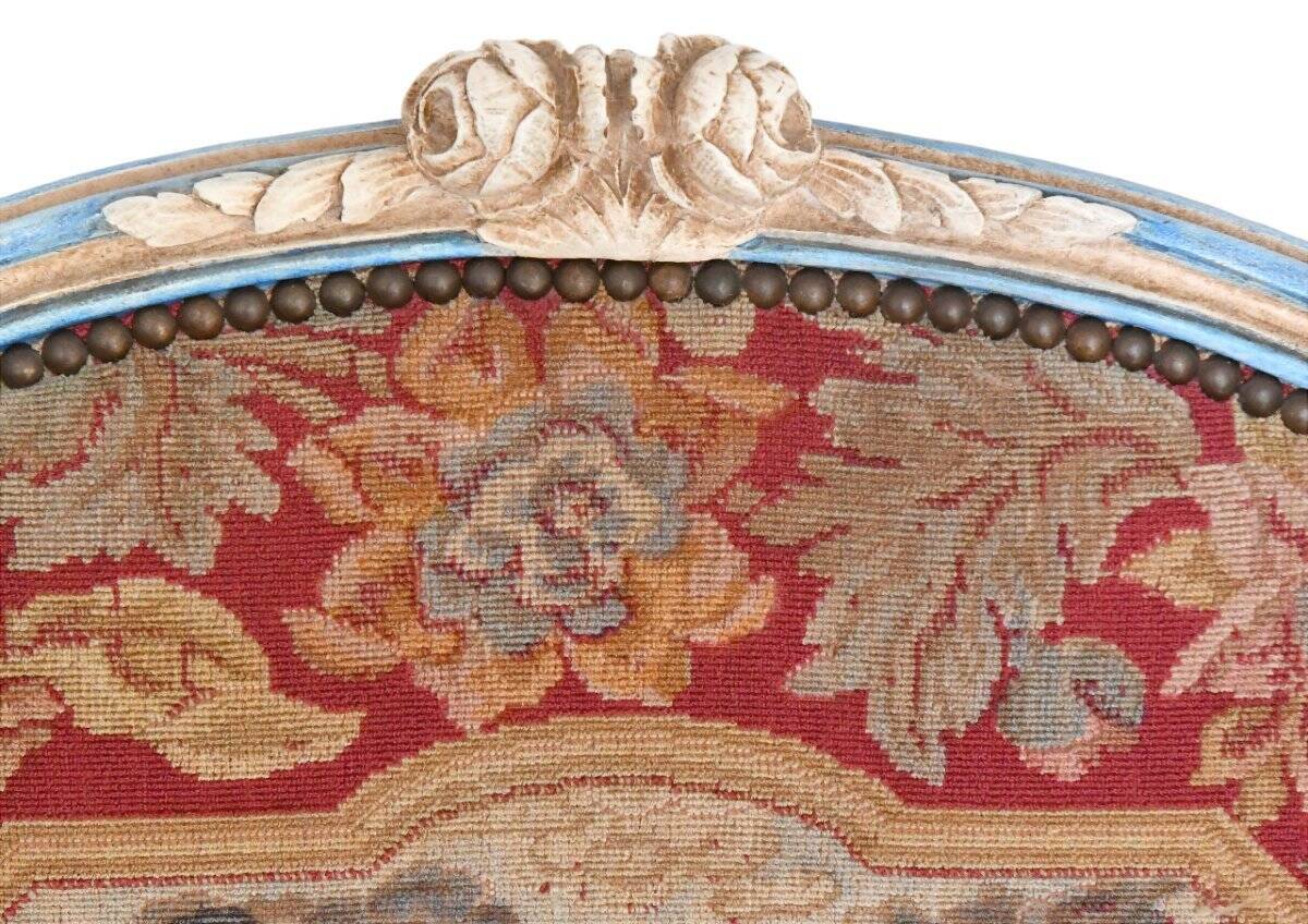 Pair of Louis XV style cabriolet armchairs