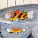 Fish service, Niderviller earthenware, vintage