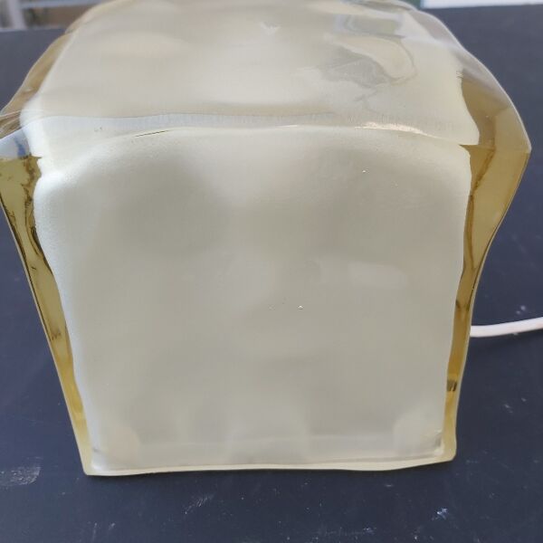 Lampe glaçon verre années 80