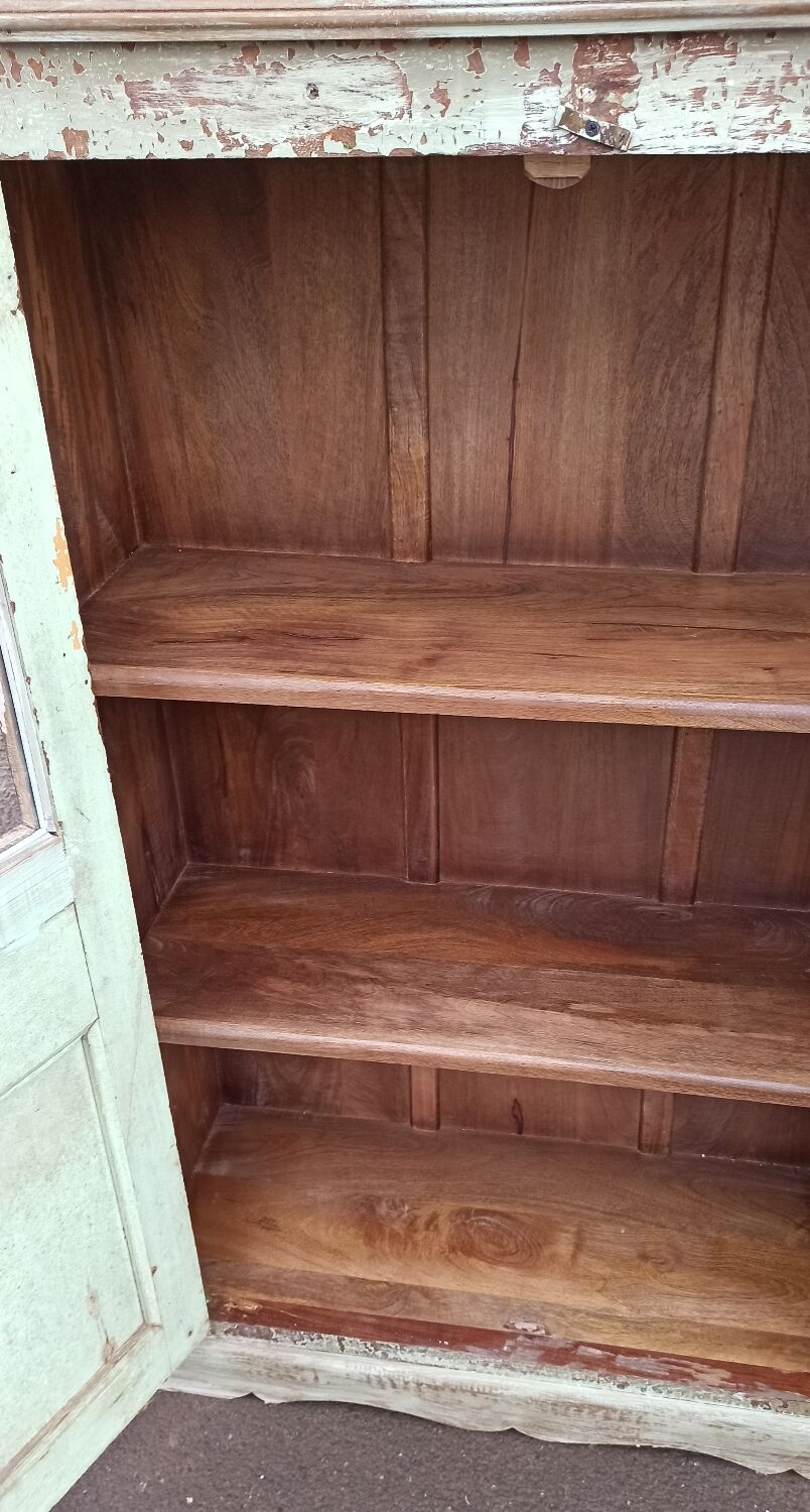 Green patinated glass cabinet