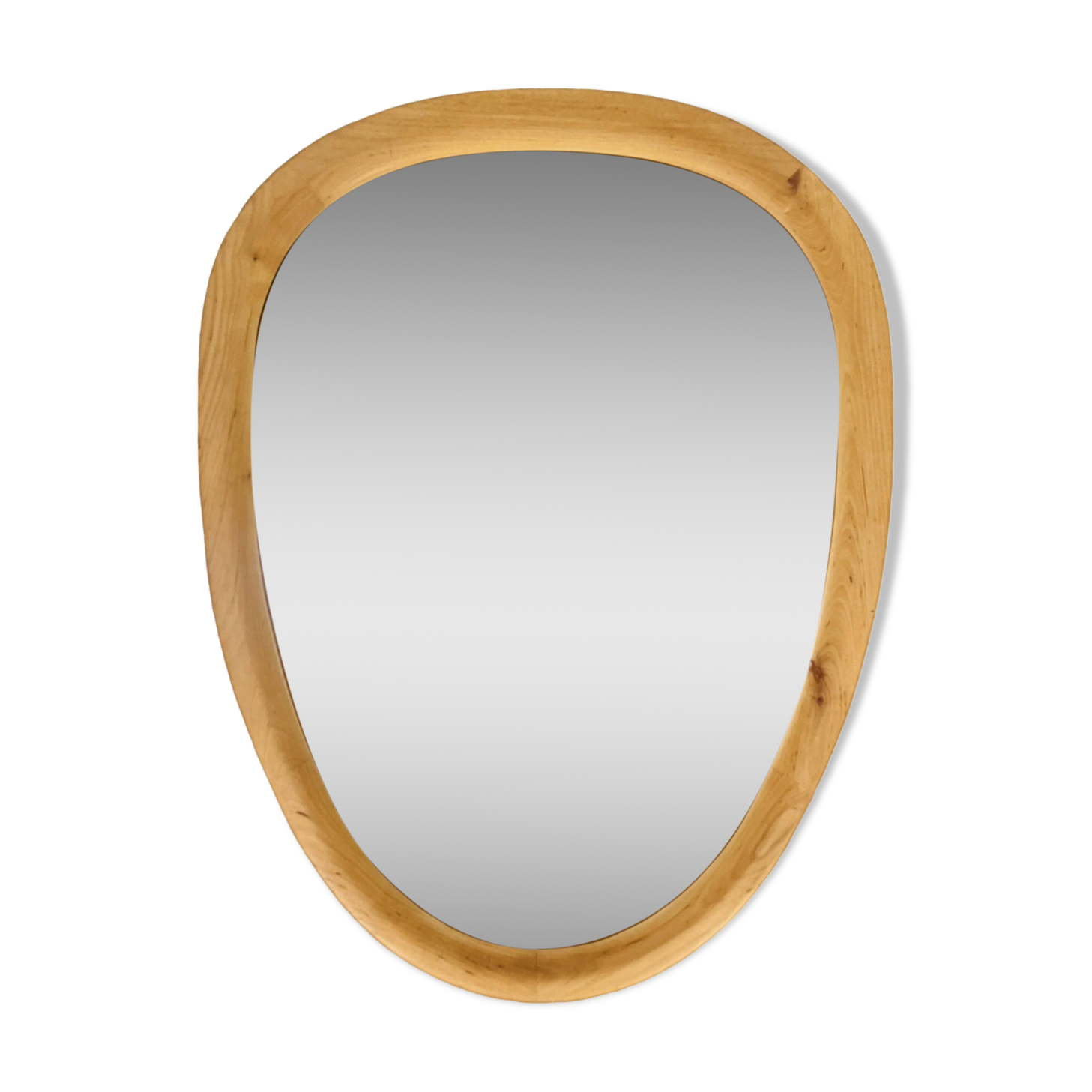 Miroir rétroviseur cerclage bois style scandinave