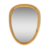 Scandinavian style wooden rim rearview mirror