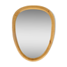 Miroir rétroviseur cerclage bois style scandinave