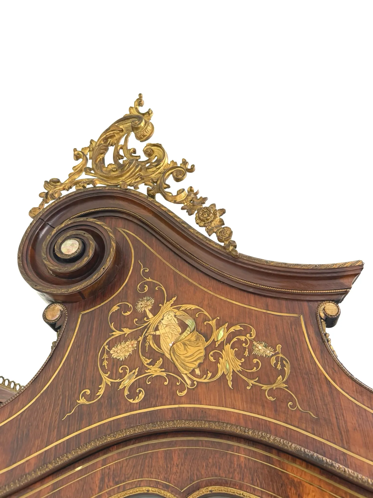 Elegant antique display cabinet, dating to 19th century