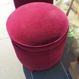 Pair of vintage pouf