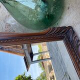 Large rectangular wooden mirror
